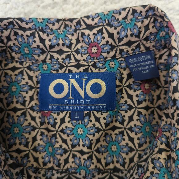 The Ono Shirt by Liberty House Short Sleeve Button-down Shirt Floral Men's Large - Picture 7 of 8